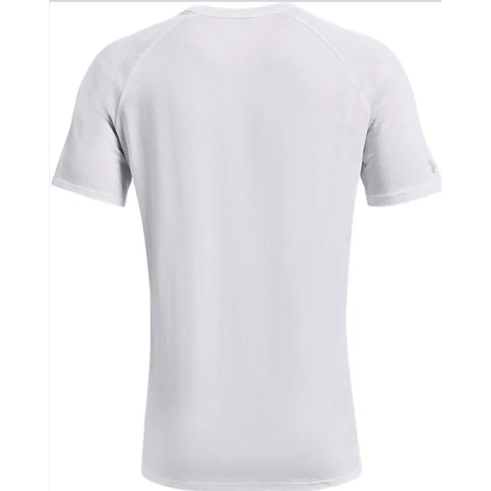 Under Armour T-Shirt Mens 3XL White New Charged Cotton Raglan Sleeve Loose Fit - Picture 2 of 3